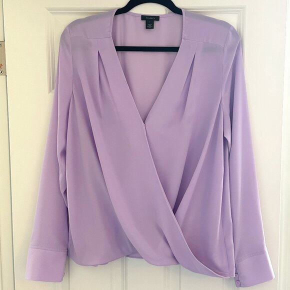 Halogen Faux Wrap Blouse - Size L - Picture 1 of 7